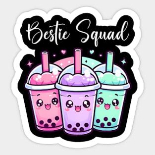 Bestie Squad Twin Day For Girls BFF Boba Tea Best Friend Sticker